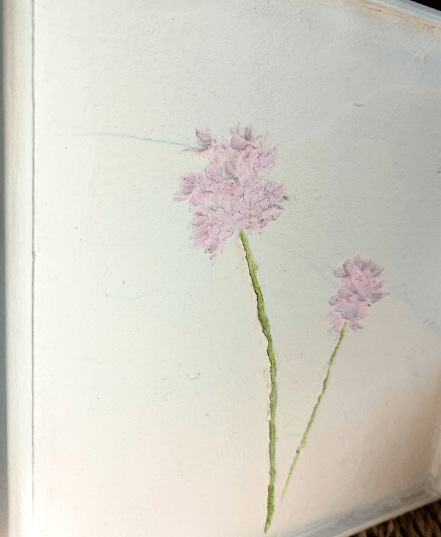 CADRE FLEURI ROSE