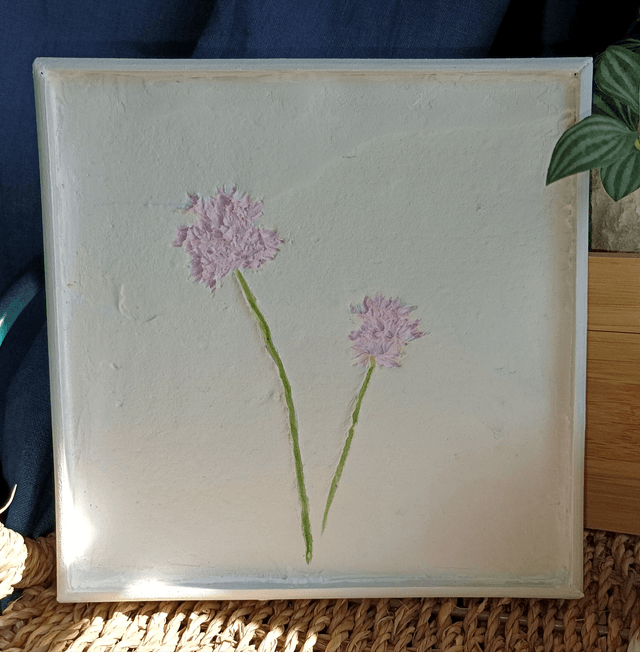 CADRE FLEURI ROSE