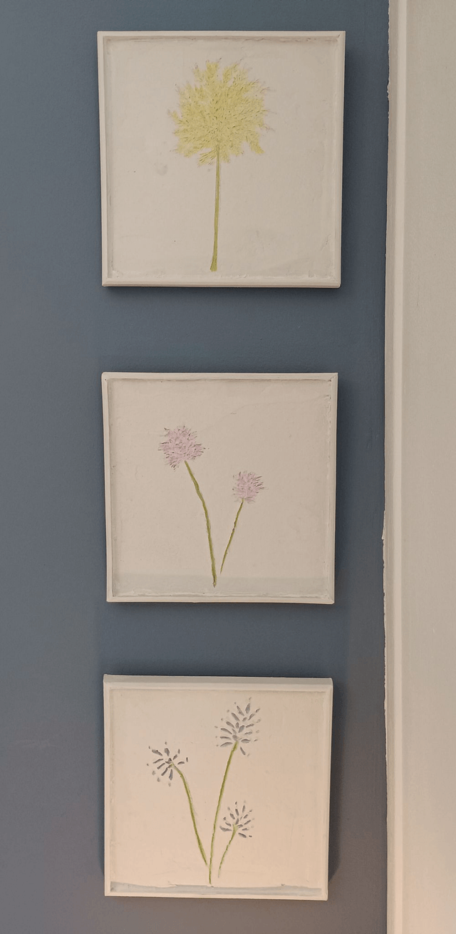 CADRE FLEURI BLEU