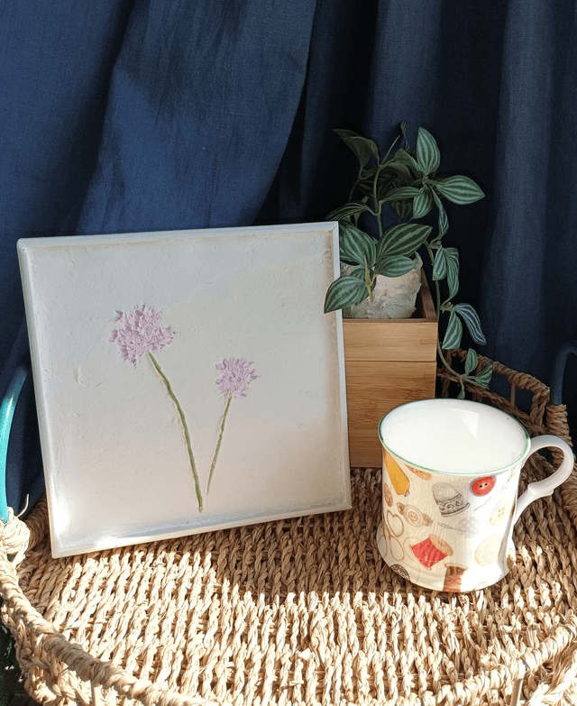 CADRE FLEURI ROSE